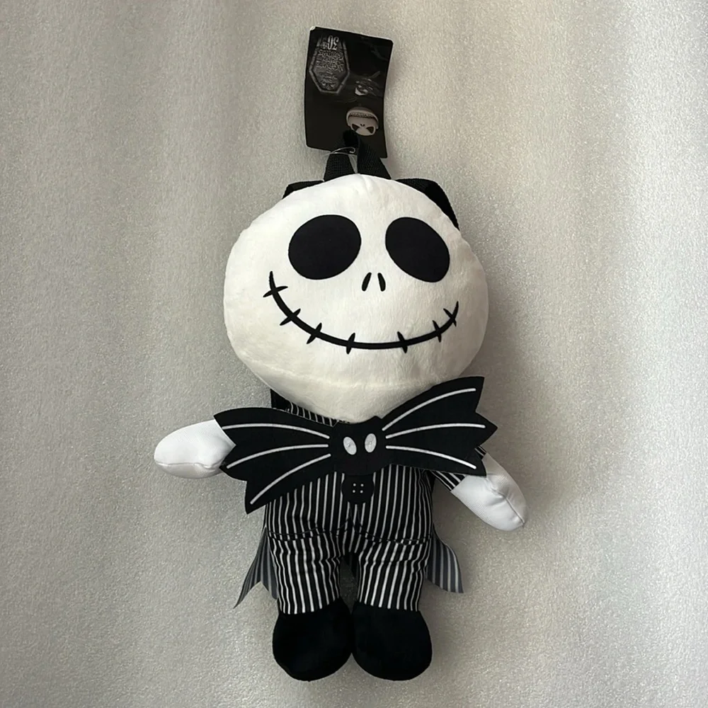 🆕 Jack Skellington Backpack Mini Nightmare  Before Christmas Stuffed Plush Zip